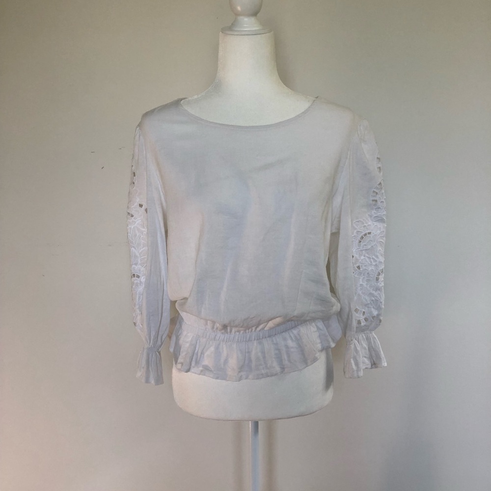 Cynthia Rowley Linen blend Top Sz S